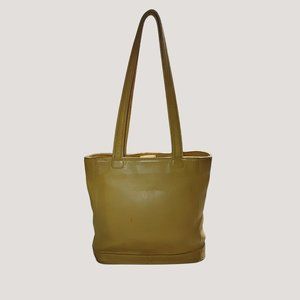 Coach Beige Leather Tote Bag 9305 Costa Rica Double Handles Open Top Design